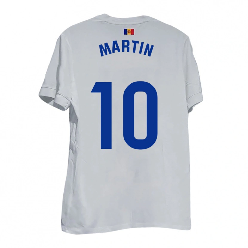 Danxen Heren Álvaro Martín #10 Wit Blauw Geel Uitshirt Uittenue 2025/26 T-Shirt