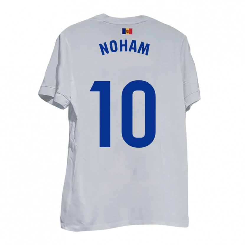 Danxen Heren Noham #10 Wit Blauw Geel Uitshirt Uittenue 2025/26 T-Shirt