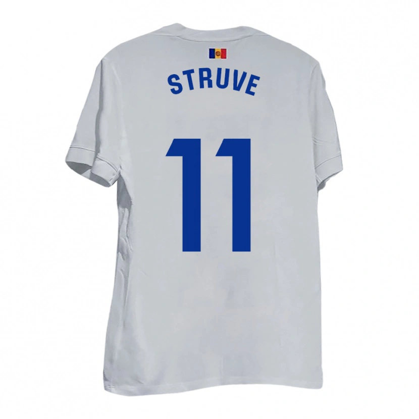 Danxen Heren Biel Struve #11 Wit Blauw Geel Uitshirt Uittenue 2025/26 T-Shirt
