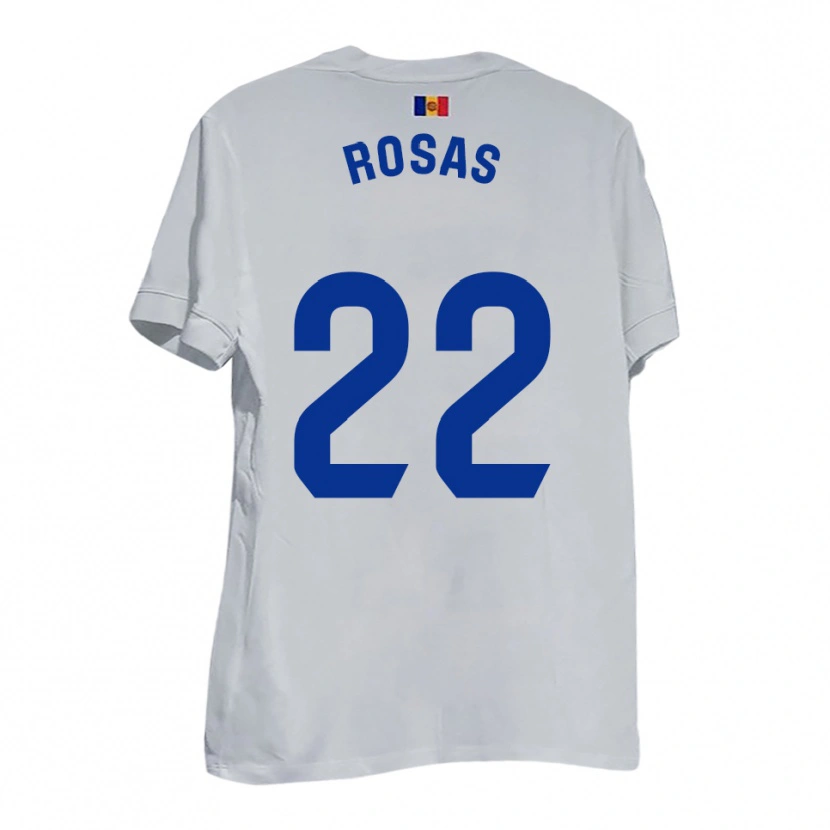 Danxen Heren Berto Rosas #22 Wit Blauw Geel Uitshirt Uittenue 2025/26 T-Shirt