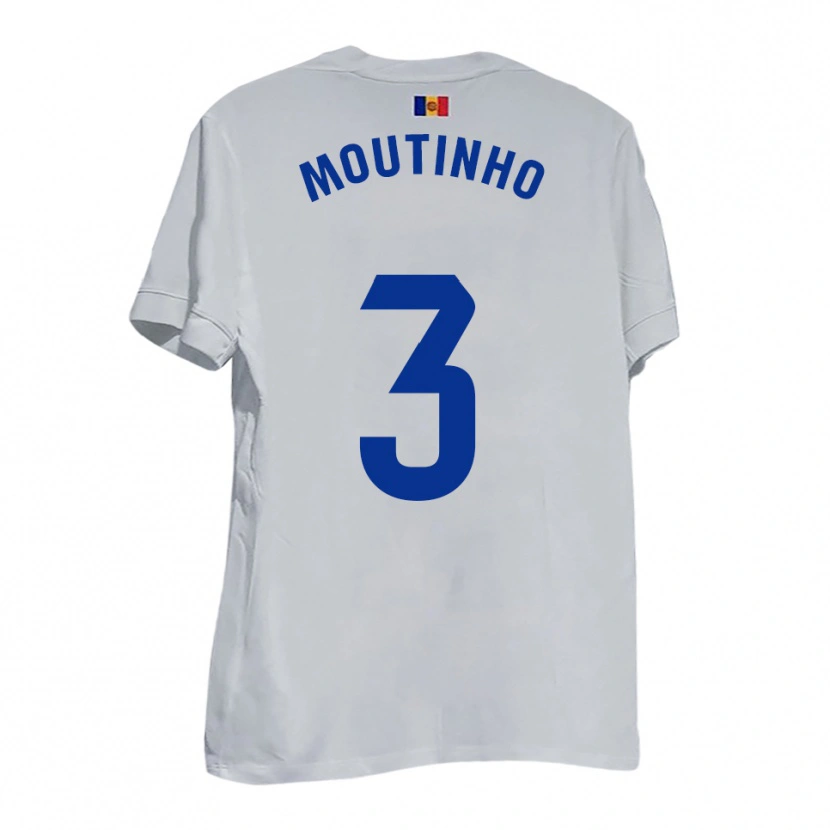 Danxen Heren Joel Moutinho #3 Wit Blauw Geel Uitshirt Uittenue 2025/26 T-Shirt