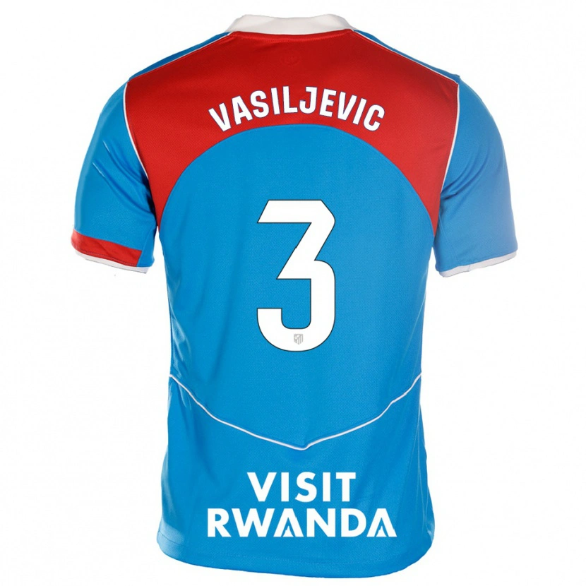 Danxen Heren Ivan Vasiljevic #3 Blauw Wit Thuisshirt Derde Tenue 2025/26 T-Shirt