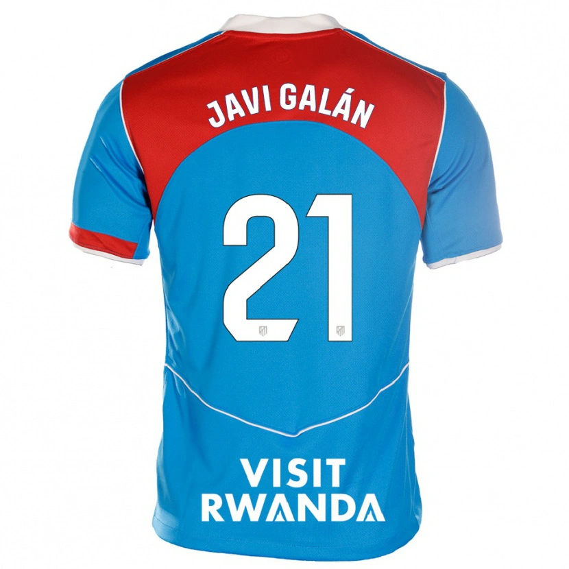 Danxen Heren Javi Galán #21 Blauw Wit Thuisshirt Derde Tenue 2025/26 T-Shirt