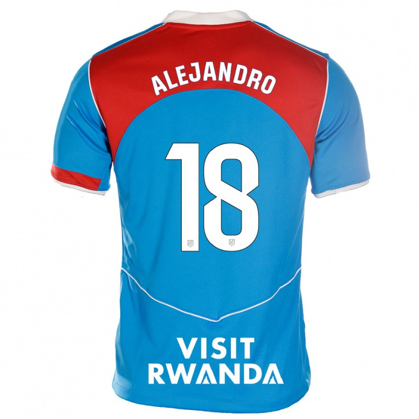 Danxen Heren Alejandro López #18 Blauw Wit Thuisshirt Derde Tenue 2025/26 T-Shirt