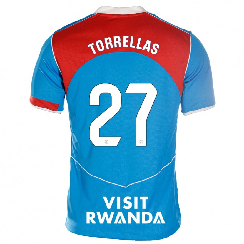 Danxen Heren Óscar Torrellas #27 Blauw Wit Thuisshirt Derde Tenue 2025/26 T-Shirt