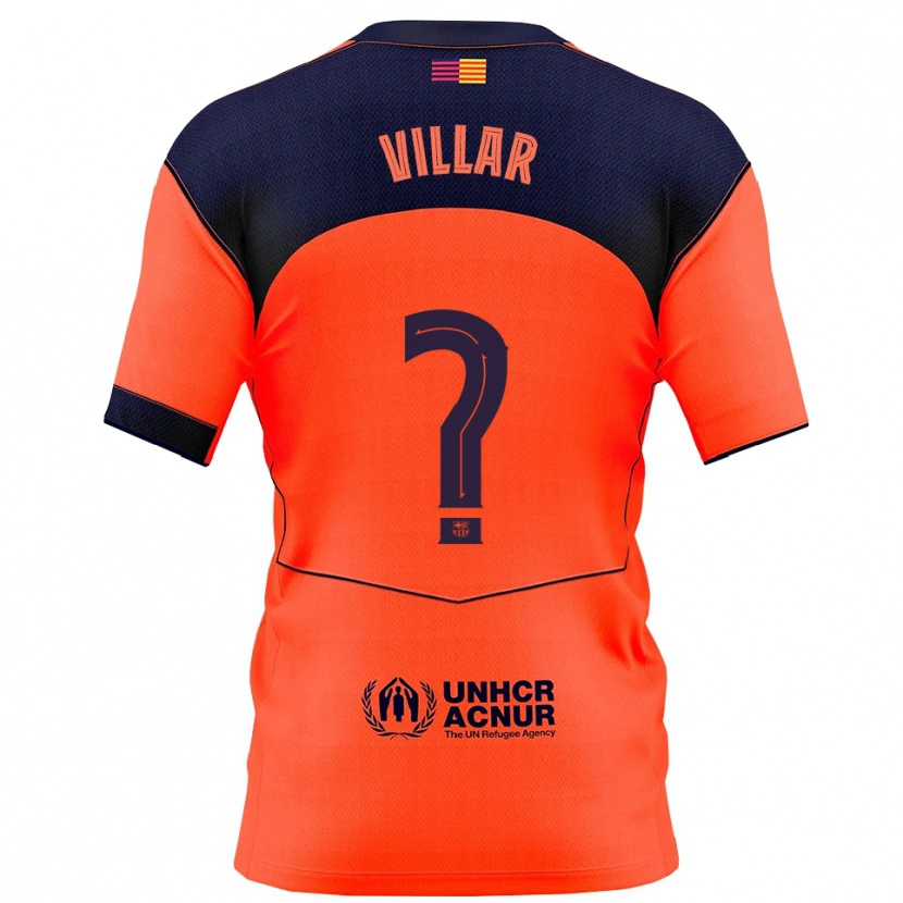 Danxen Heren Pedro Villar #0 Oranje Marineblauw Thuisshirt Derde Tenue 2025/26 T-Shirt