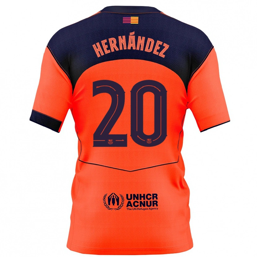 Danxen Heren Unai Hernández #20 Oranje Marineblauw Thuisshirt Derde Tenue 2025/26 T-Shirt