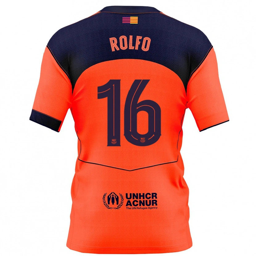 Danxen Heren Fridolina Rolfö #16 Oranje Marineblauw Thuisshirt Derde Tenue 2025/26 T-Shirt