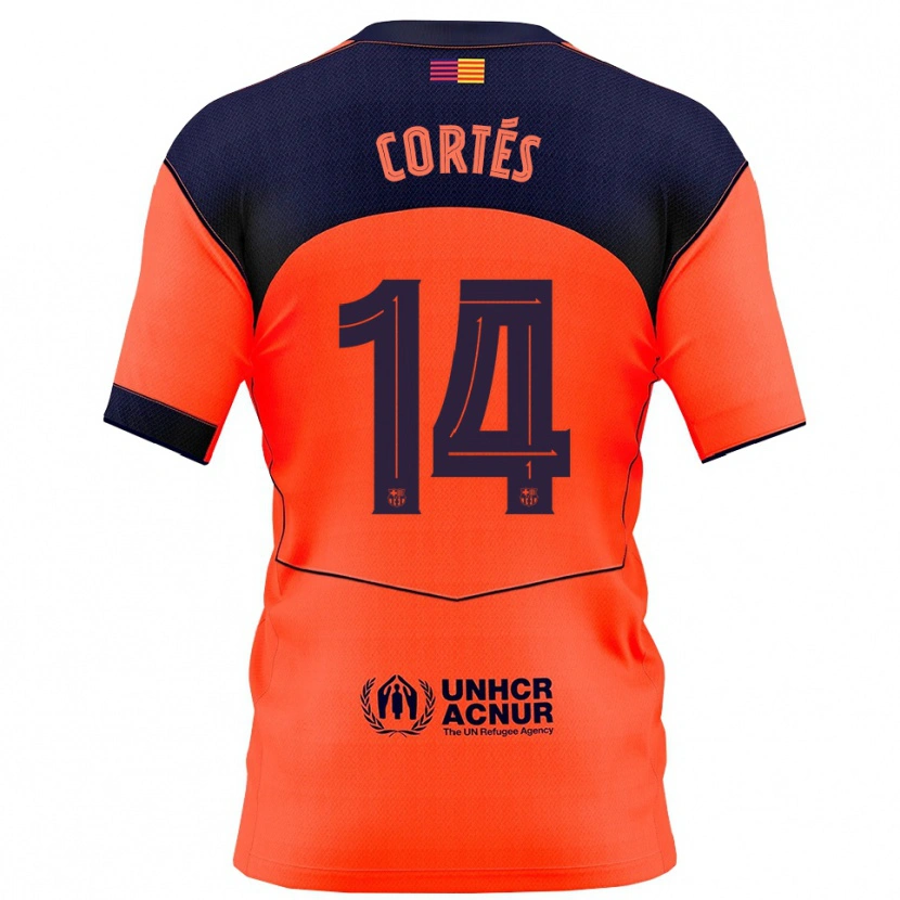 Danxen Heren Álvaro Cortés #14 Oranje Marineblauw Thuisshirt Derde Tenue 2025/26 T-Shirt