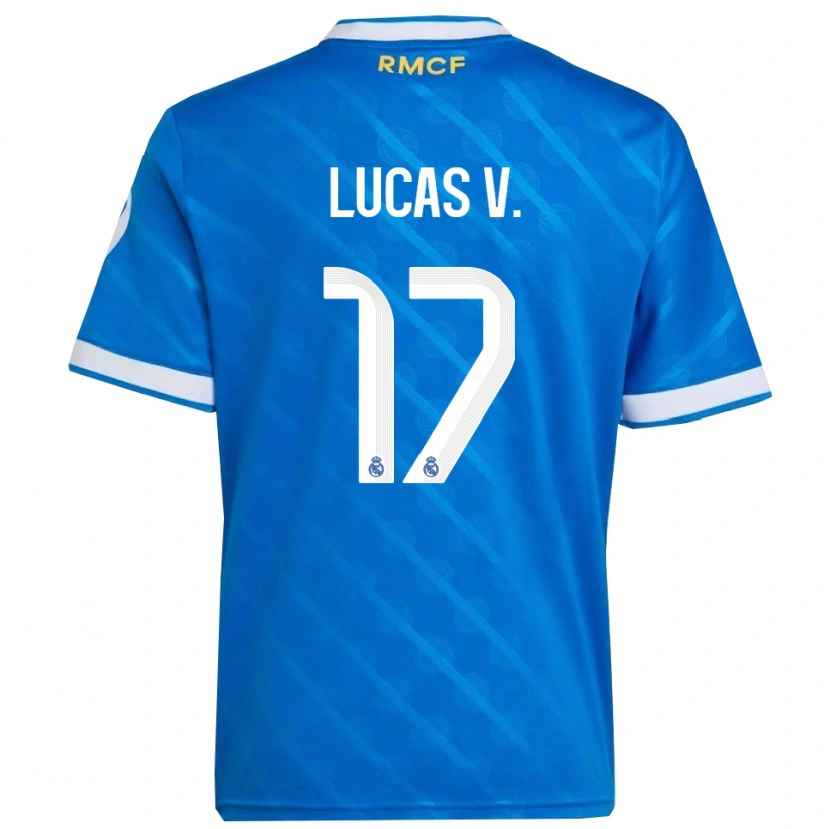 Danxen Heren Lucas Vazquez #17 Blauw Wit Thuisshirt Derde Tenue 2025/26 T-Shirt