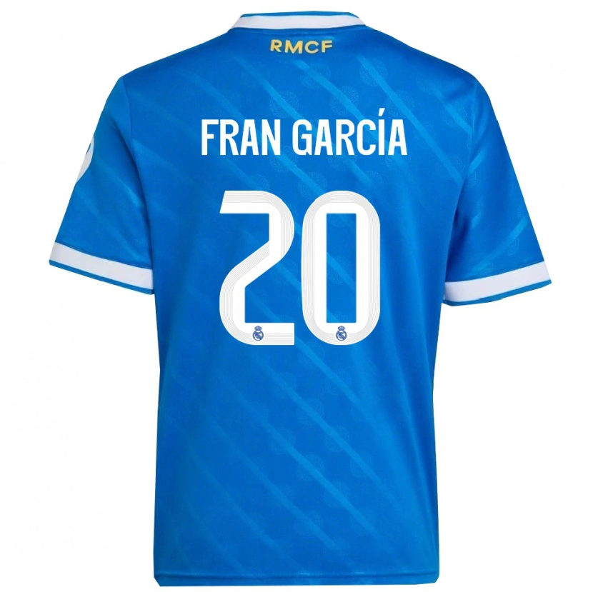 Danxen Heren Fran García #20 Blauw Wit Thuisshirt Derde Tenue 2025/26 T-Shirt