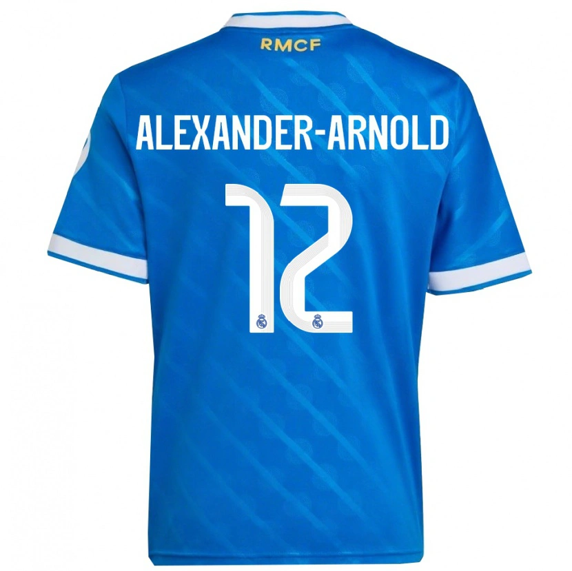 Danxen Heren Trent Alexander-Arnold #12 Blauw Wit Thuisshirt Derde Tenue 2025/26 T-Shirt