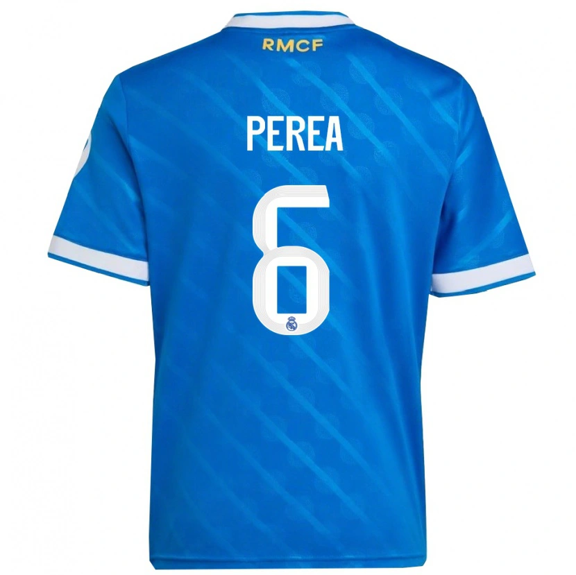 Danxen Heren Cristian Perea #6 Blauw Wit Thuisshirt Derde Tenue 2025/26 T-Shirt