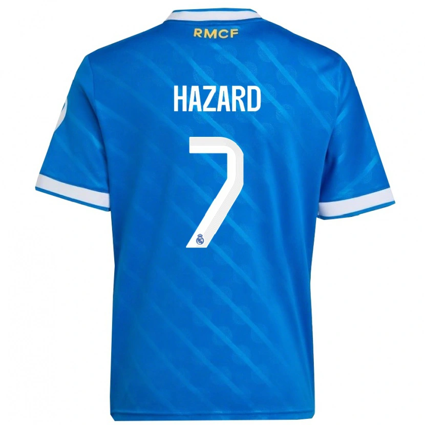 Danxen Heren Eden Hazard #7 Blauw Wit Thuisshirt Derde Tenue 2025/26 T-Shirt