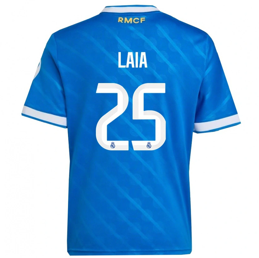 Danxen Heren Laia López De La Morena #25 Blauw Wit Thuisshirt Derde Tenue 2025/26 T-Shirt