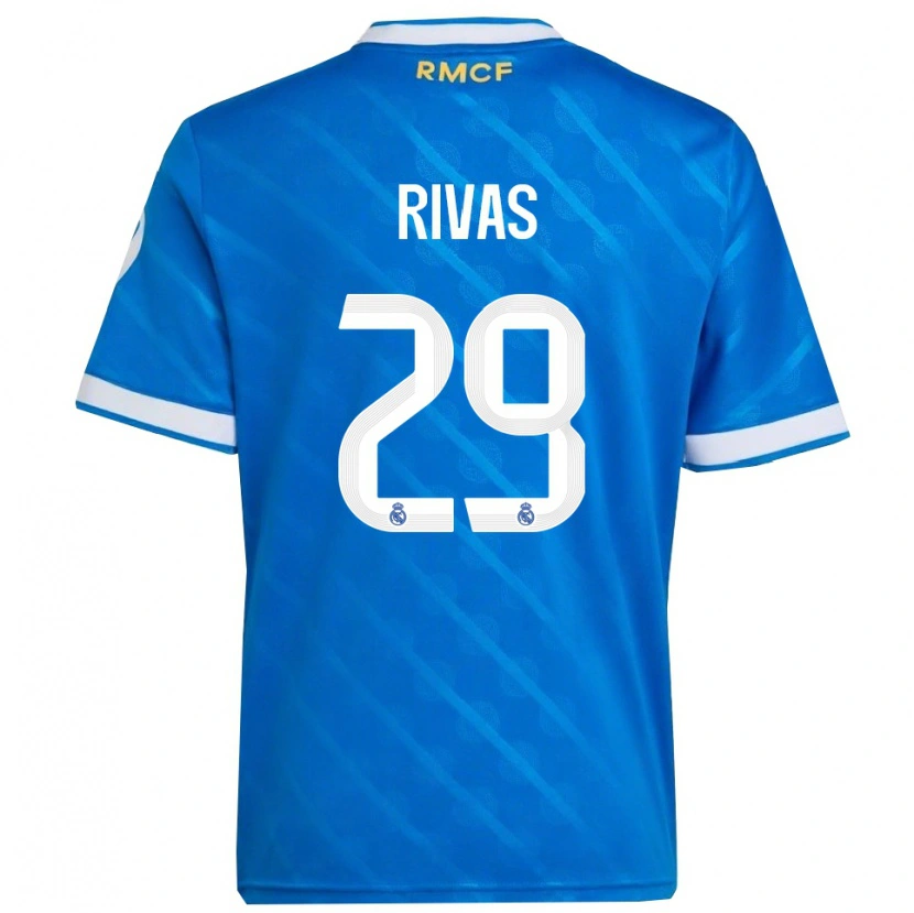 Danxen Heren Mario Rivas #29 Blauw Wit Thuisshirt Derde Tenue 2025/26 T-Shirt