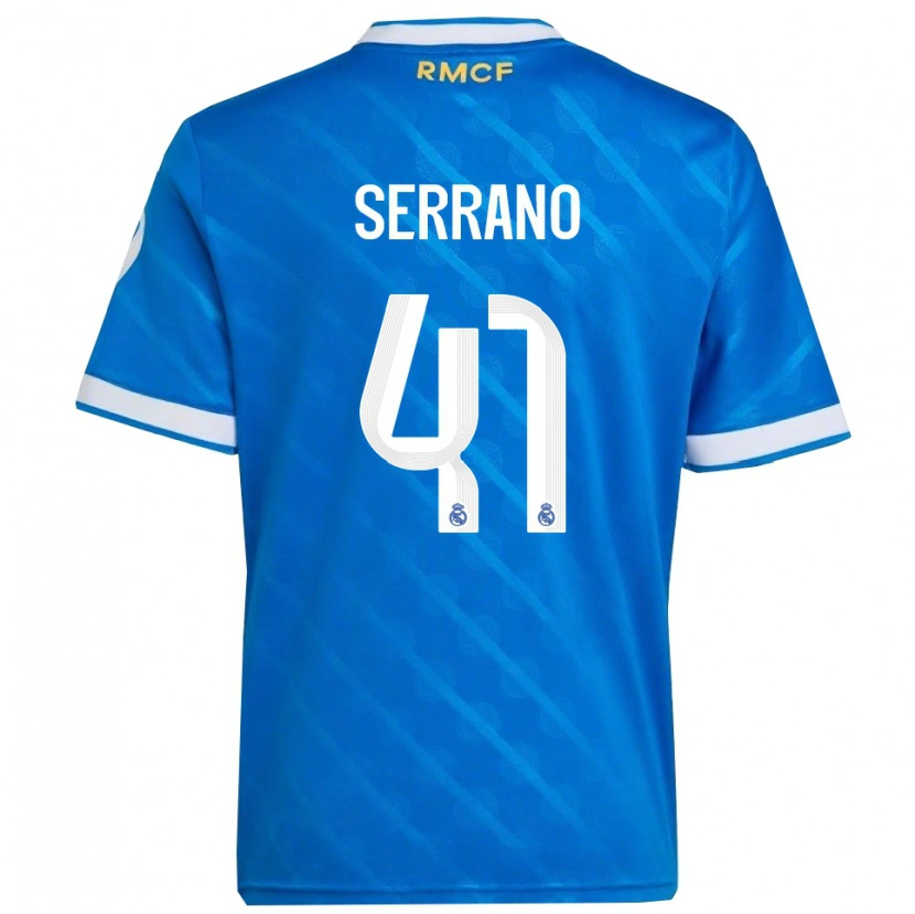 Danxen Heren Manu Serrano #41 Blauw Wit Thuisshirt Derde Tenue 2025/26 T-Shirt