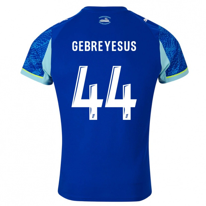 Danxen Heren Esey Gebreyesus #44 Hemelsblauw Wit Thuisshirt Derde Tenue 2025/26 T-Shirt