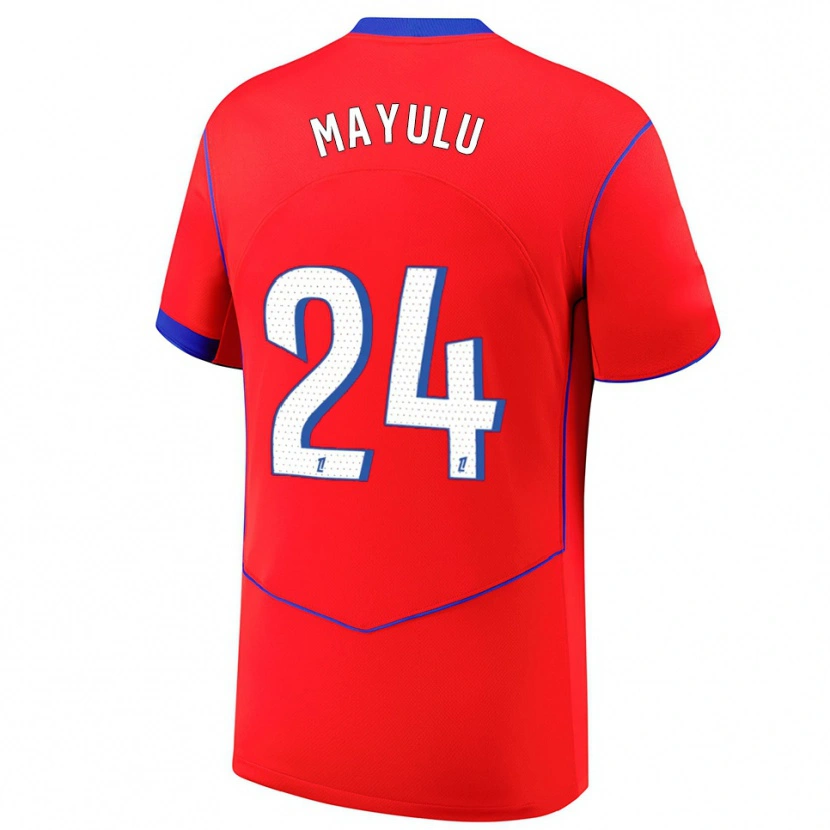 Danxen Heren Senny Mayulu #24 Rood Blauw Wit Thuisshirt Derde Tenue 2025/26 T-Shirt