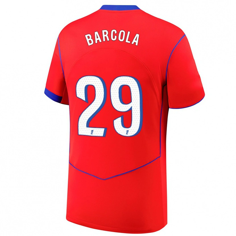 Danxen Heren Bradley Barcola #29 Rood Blauw Wit Thuisshirt Derde Tenue 2025/26 T-Shirt