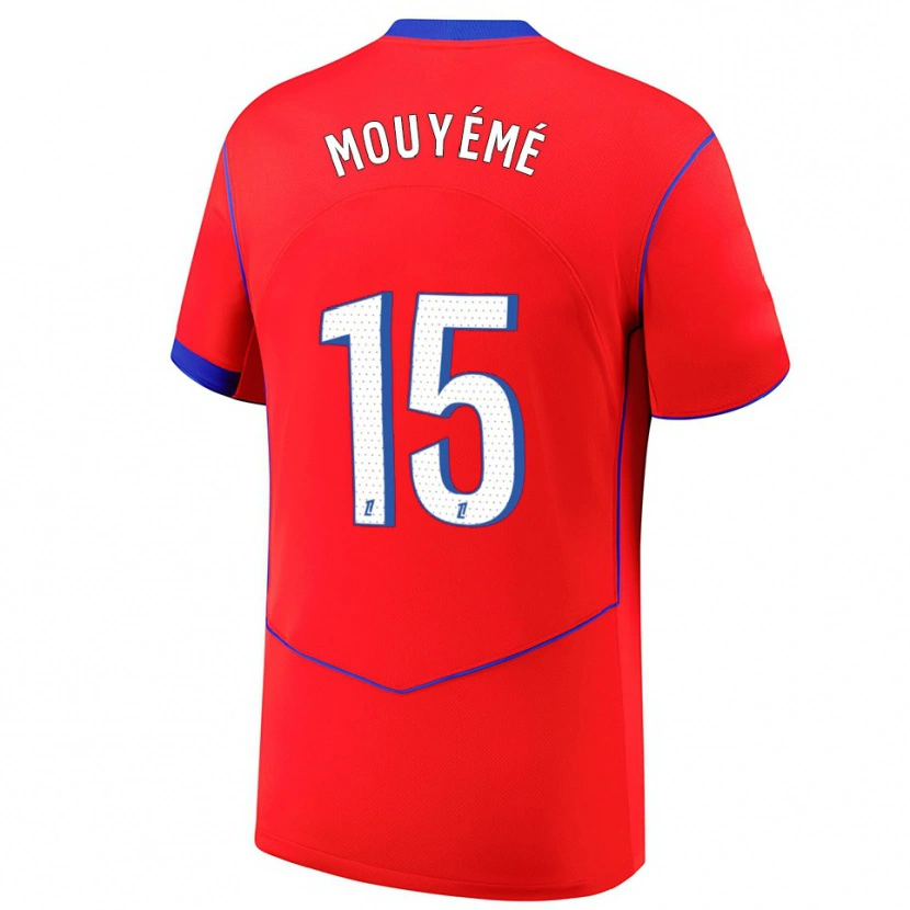 Danxen Heren Théo Mouyémé #15 Rood Blauw Wit Thuisshirt Derde Tenue 2025/26 T-Shirt