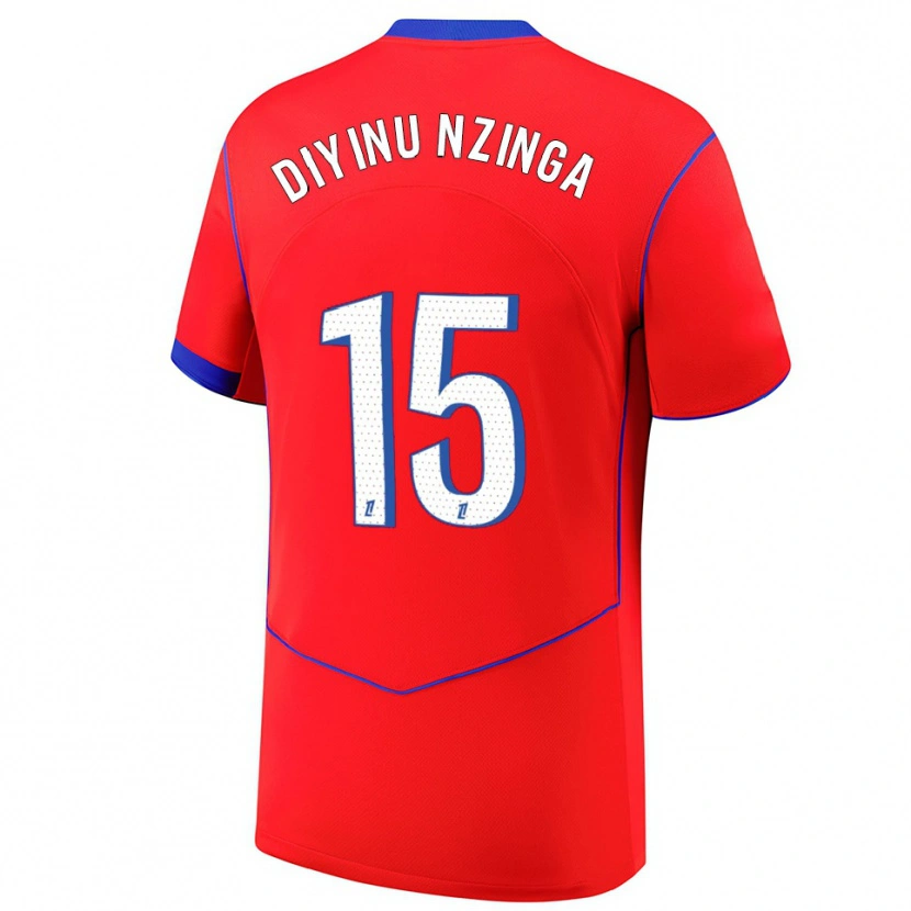 Danxen Heren Vainqueur Diyinu Nzinga #15 Rood Blauw Wit Thuisshirt Derde Tenue 2025/26 T-Shirt