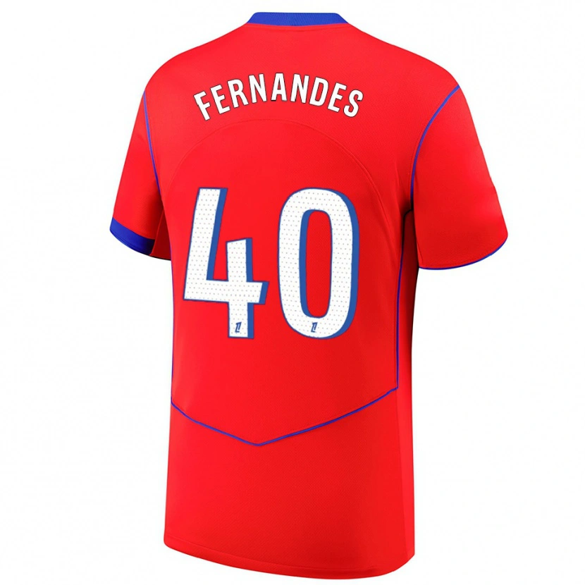 Danxen Heren Alyssa Fernandes #40 Rood Blauw Wit Thuisshirt Derde Tenue 2025/26 T-Shirt