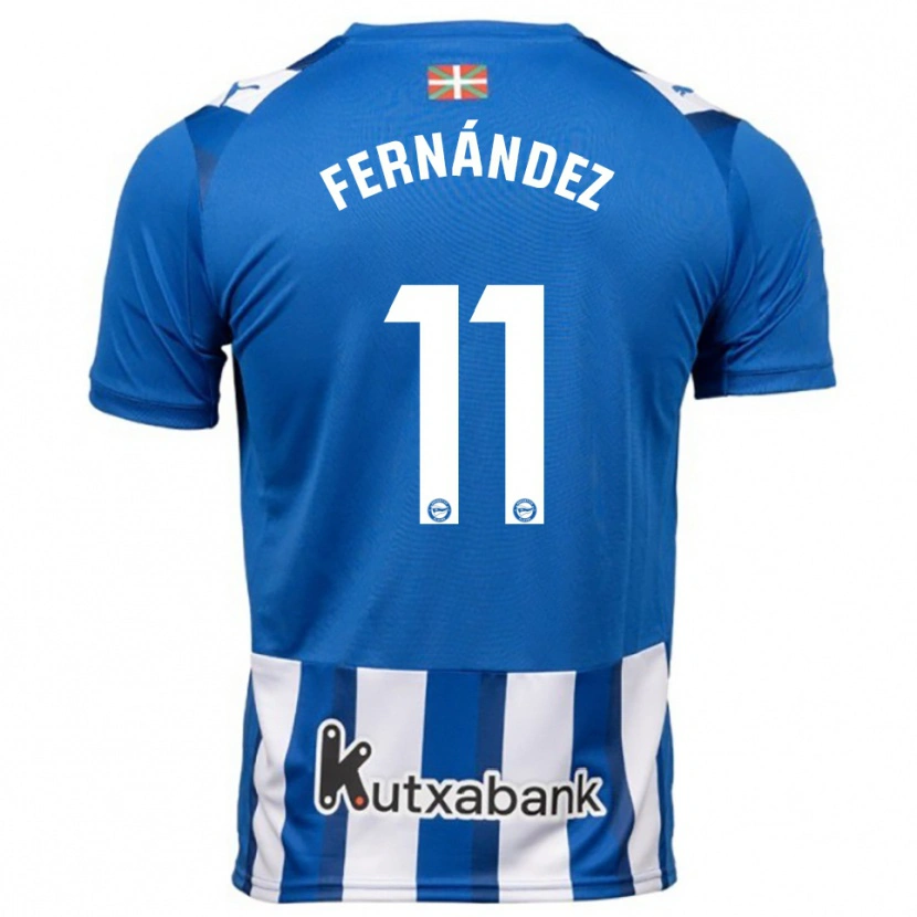 Danxen Dames Imanol Fernández #11 Blauw Wit Thuisshirt Thuistenue 2025/26 T-Shirt