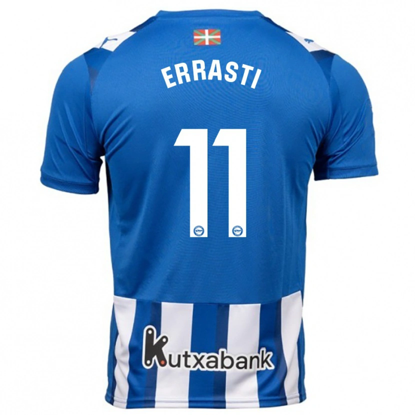 Danxen Dames Elene Errasti #11 Blauw Wit Thuisshirt Thuistenue 2025/26 T-Shirt