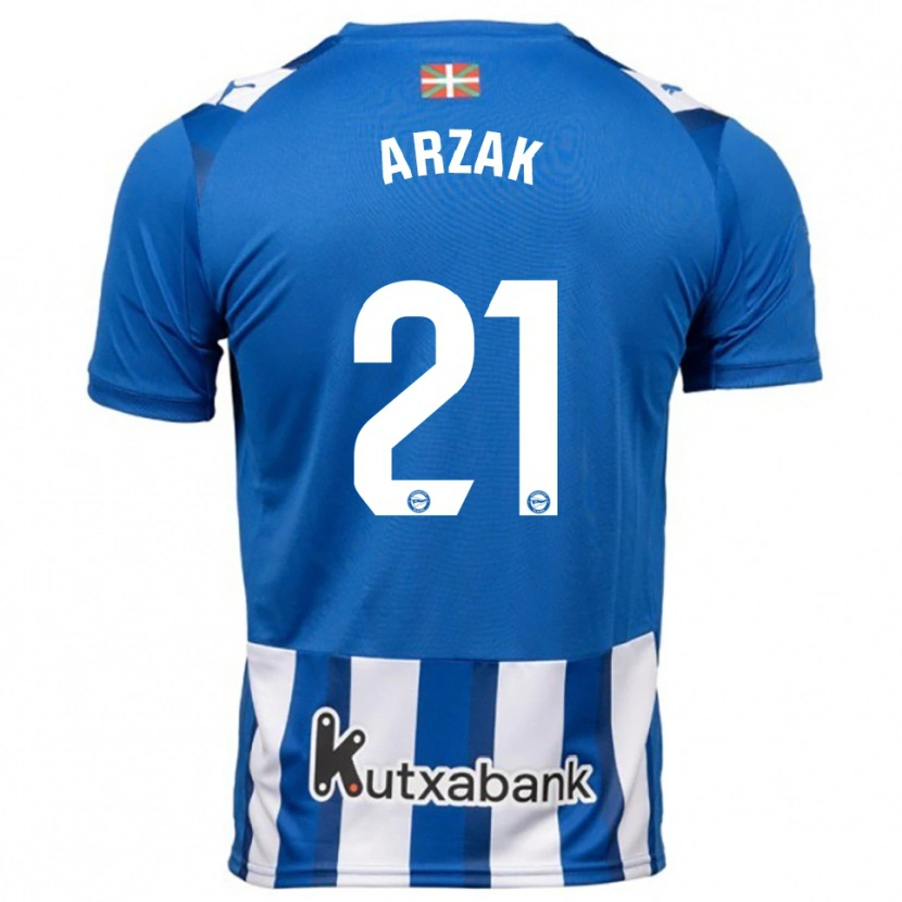 Danxen Dames Andoni Arzak #21 Blauw Wit Thuisshirt Thuistenue 2025/26 T-Shirt