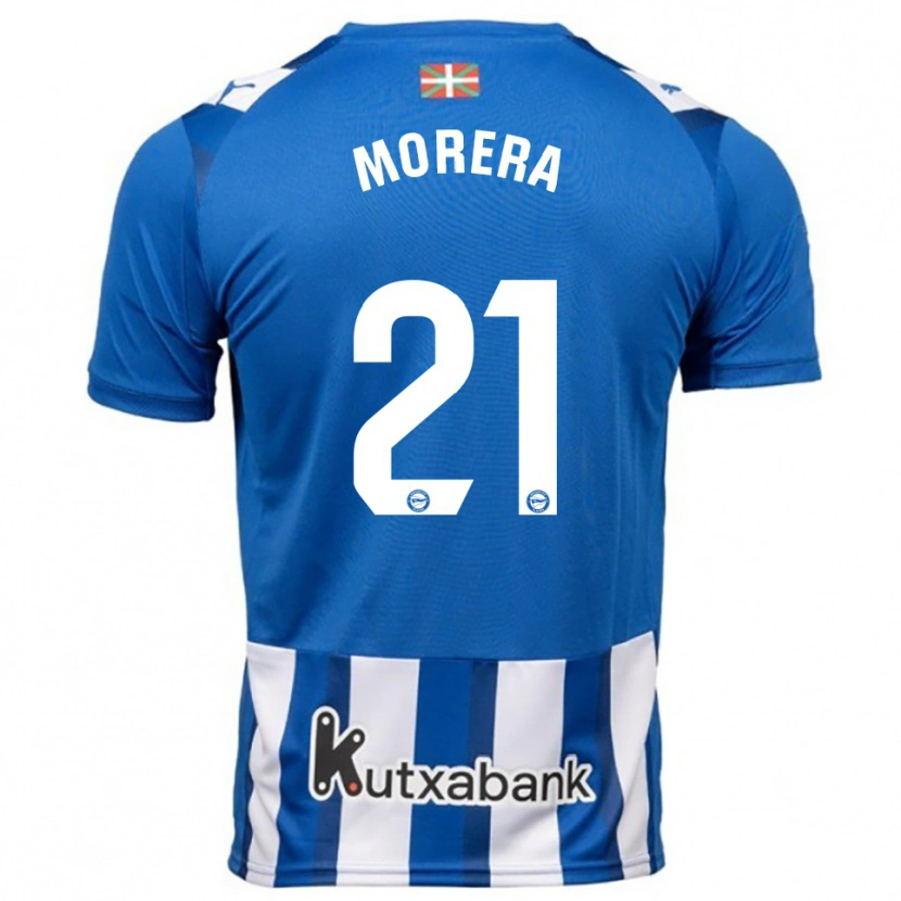 Danxen Dames Carla Morera #21 Blauw Wit Thuisshirt Thuistenue 2025/26 T-Shirt