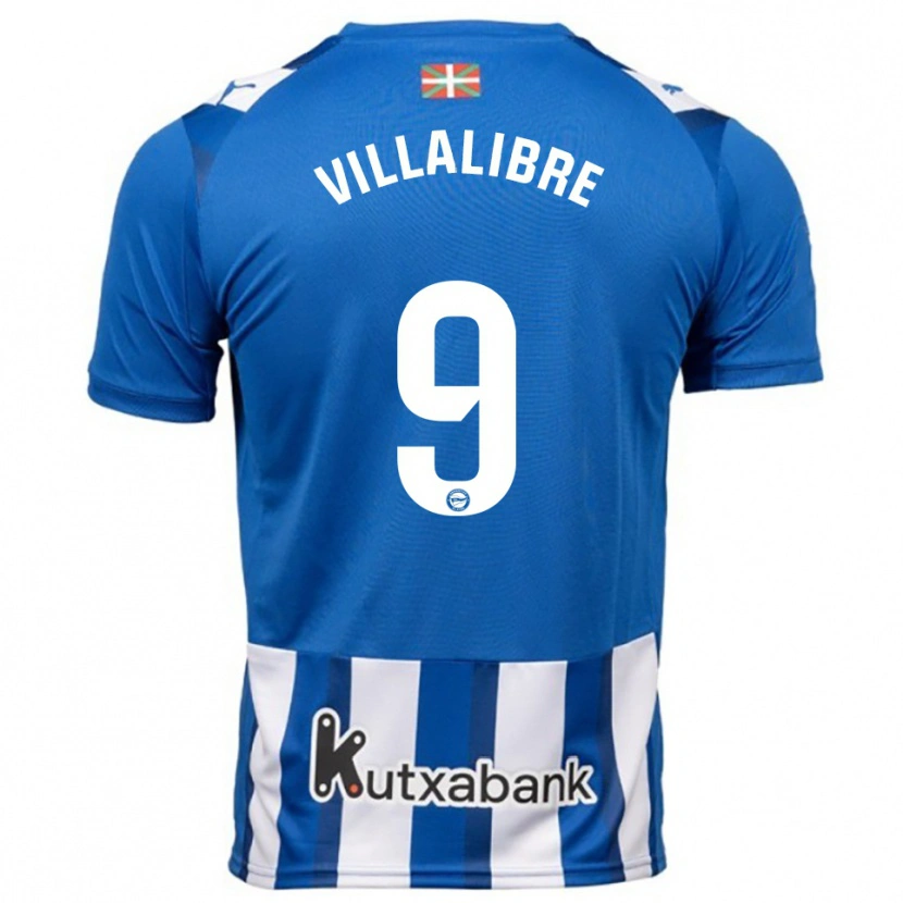 Danxen Dames Asier Villalibre #9 Blauw Wit Thuisshirt Thuistenue 2025/26 T-Shirt