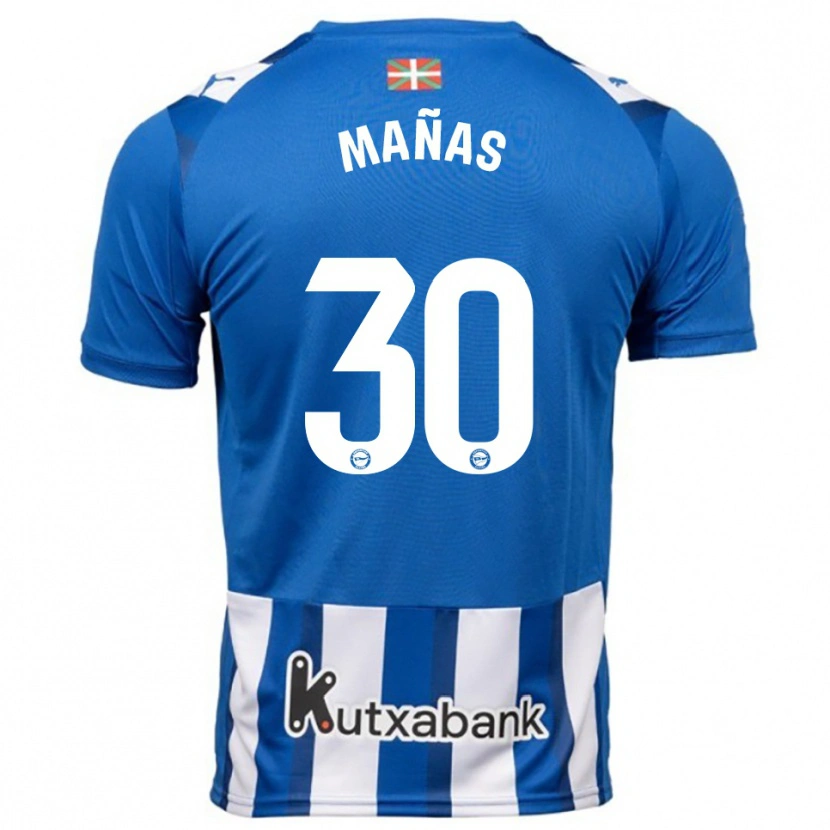 Danxen Dames Aitor Mañas #30 Blauw Wit Thuisshirt Thuistenue 2025/26 T-Shirt