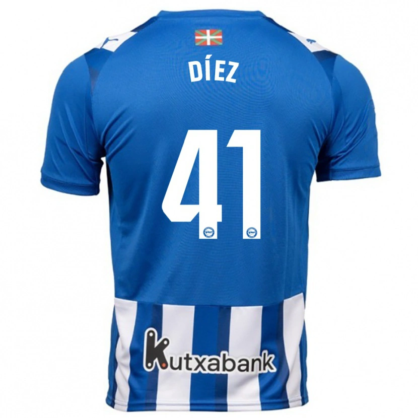 Danxen Dames Victor Díez #41 Blauw Wit Thuisshirt Thuistenue 2025/26 T-Shirt