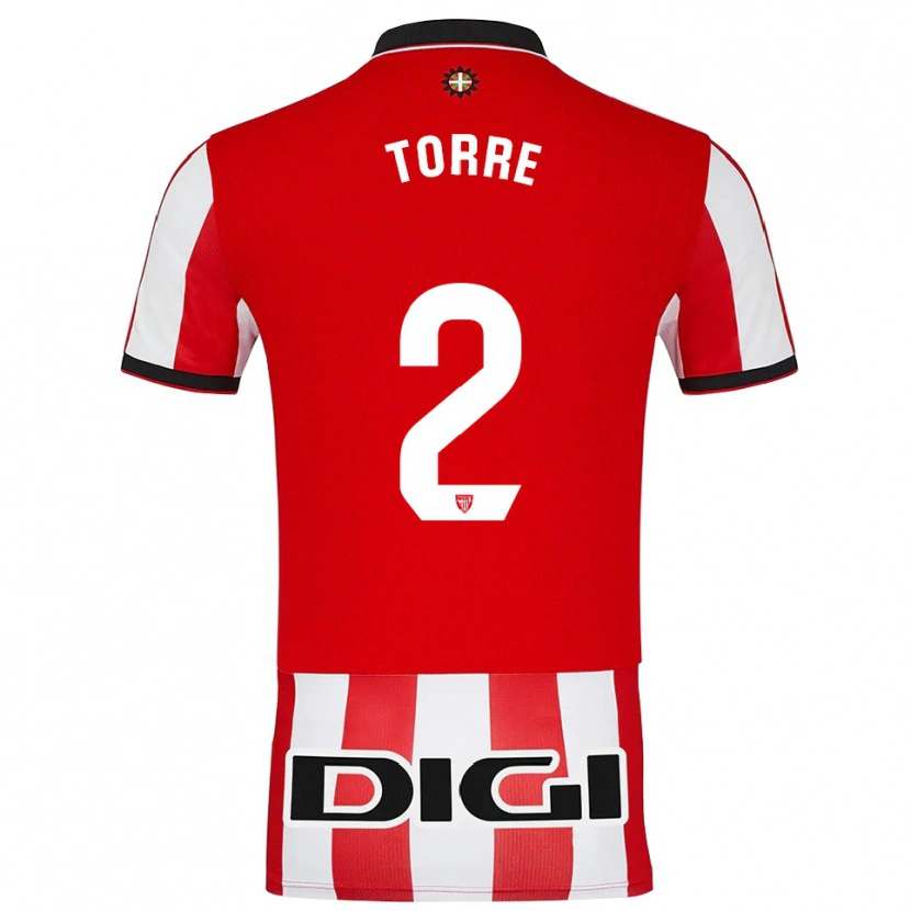 Danxen Dames Maddi Torre #2 Rood Wit Thuisshirt Thuistenue 2025/26 T-Shirt