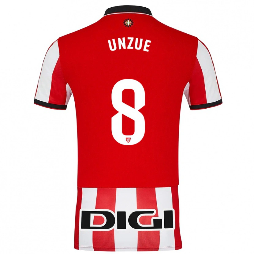 Danxen Dames Marta Unzué #8 Rood Wit Thuisshirt Thuistenue 2025/26 T-Shirt