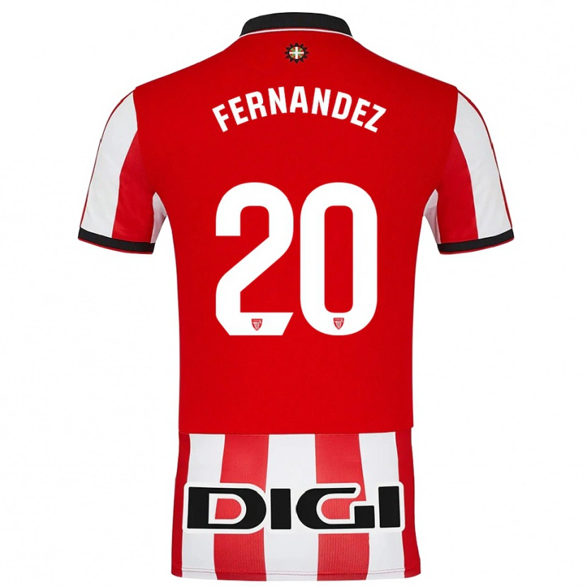 Danxen Dames Hugo Fernández #20 Rood Wit Thuisshirt Thuistenue 2025/26 T-Shirt