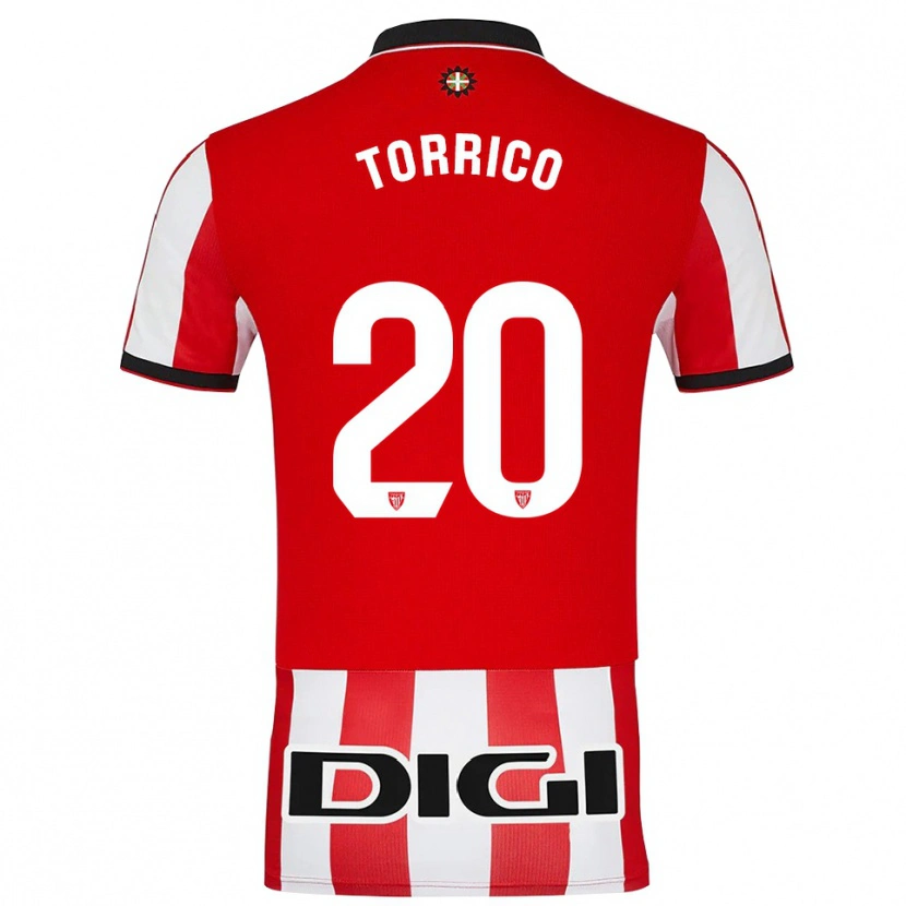 Danxen Dames Aitor Torrico #20 Rood Wit Thuisshirt Thuistenue 2025/26 T-Shirt