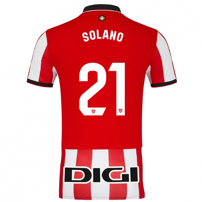 Danxen Dames Bibiane Schulze-Solano #21 Rood Wit Thuisshirt Thuistenue 2025/26 T-Shirt