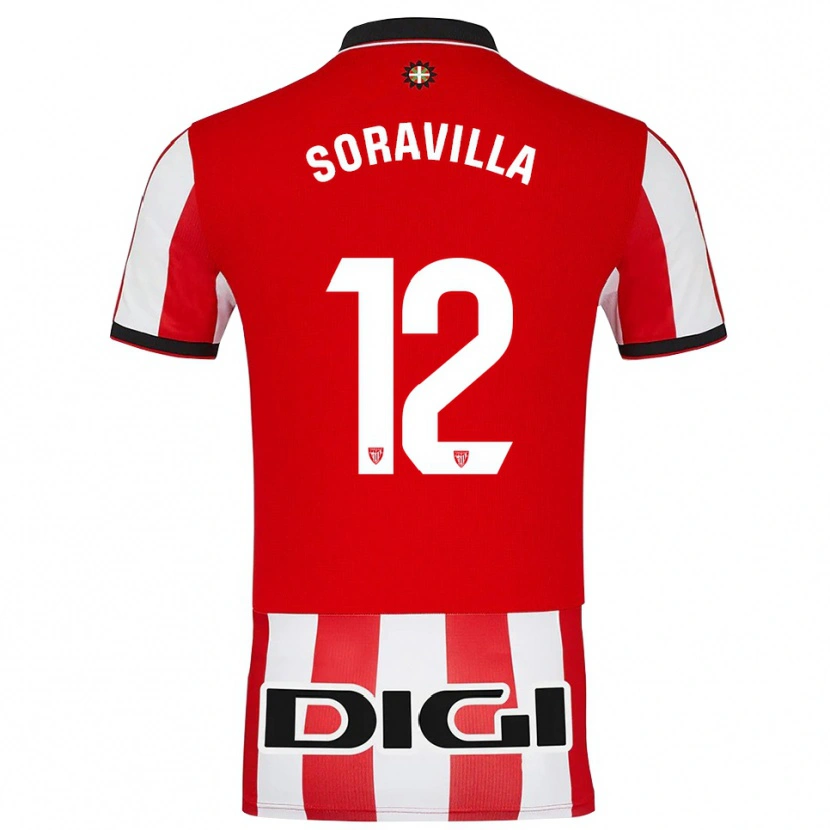 Danxen Dames Ander Soravilla #12 Rood Wit Thuisshirt Thuistenue 2025/26 T-Shirt