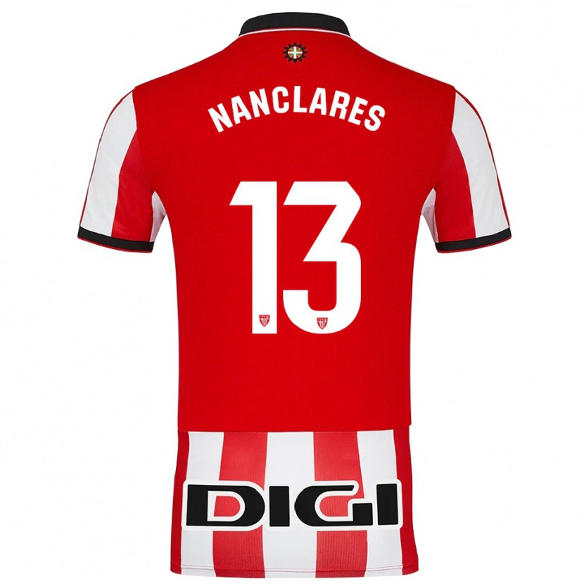 Danxen Dames Adriana Nanclares Romero #13 Rood Wit Thuisshirt Thuistenue 2025/26 T-Shirt