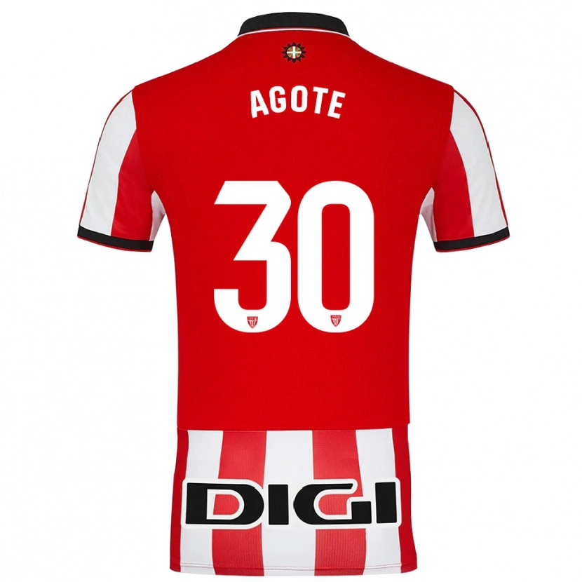 Danxen Dames Daniela Agote Aguirre #30 Rood Wit Thuisshirt Thuistenue 2025/26 T-Shirt