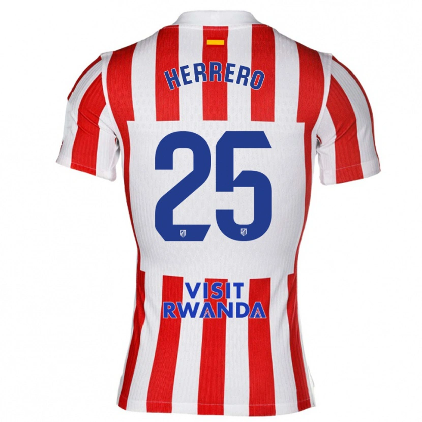 Danxen Dames Alex Herrero #25 Rood Wit Thuisshirt Thuistenue 2025/26 T-Shirt