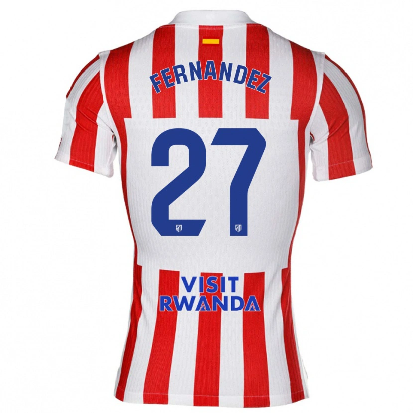 Danxen Dames Alexia Fernández #27 Rood Wit Thuisshirt Thuistenue 2025/26 T-Shirt
