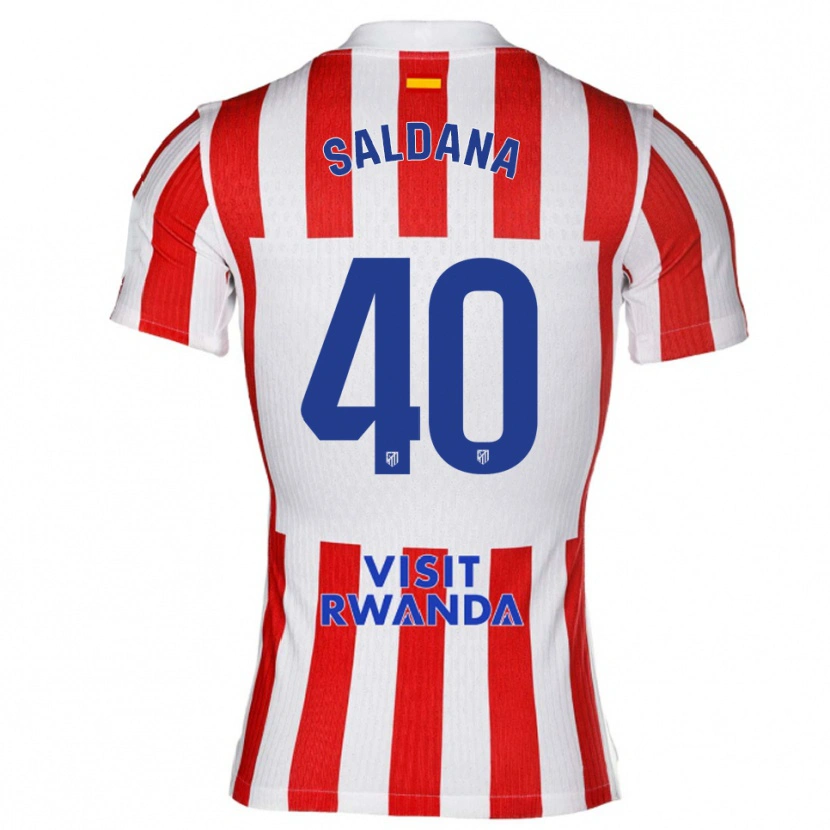 Danxen Dames Jose Saldana #40 Rood Wit Thuisshirt Thuistenue 2025/26 T-Shirt