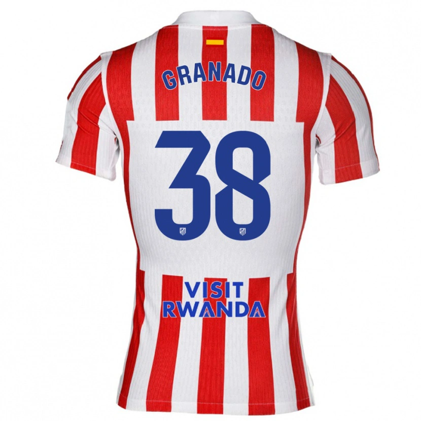 Danxen Dames Adrian Granado #38 Rood Wit Thuisshirt Thuistenue 2025/26 T-Shirt