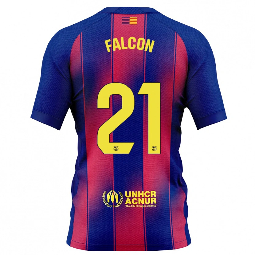 Danxen Dames Andrea Falcon #21 Blauw Rood Thuisshirt Thuistenue 2025/26 T-Shirt