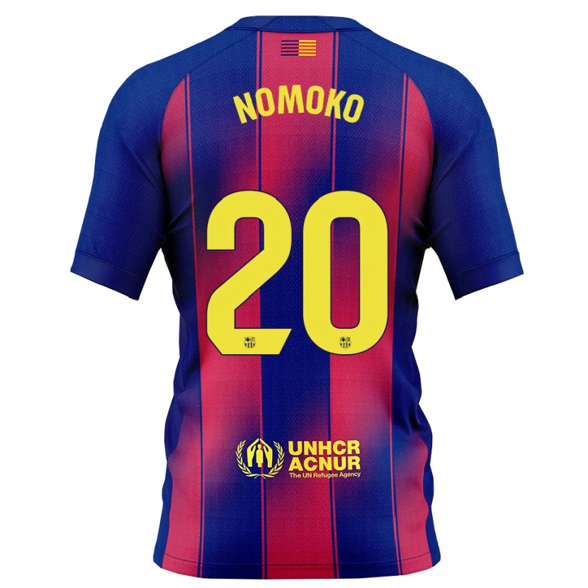 Danxen Dames Sama Nomoko #20 Blauw Rood Thuisshirt Thuistenue 2025/26 T-Shirt