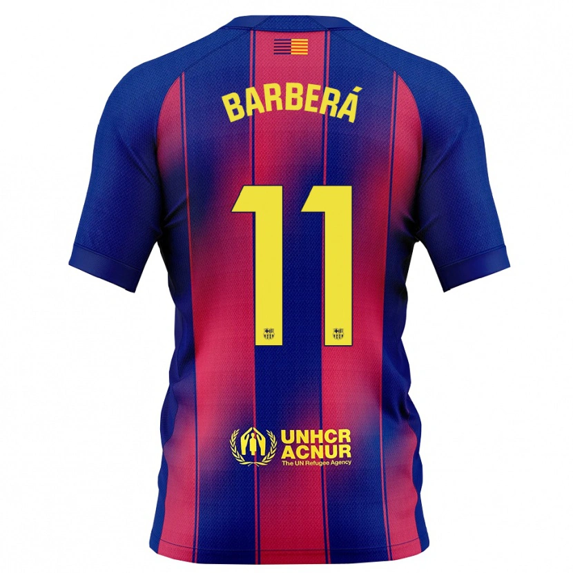 Danxen Dames Víctor Barberá #11 Blauw Rood Thuisshirt Thuistenue 2025/26 T-Shirt