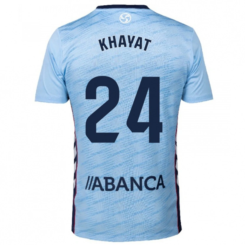 Danxen Dames Anthony Khayat #24 Hemelsblauw Rood Thuisshirt Thuistenue 2025/26 T-Shirt